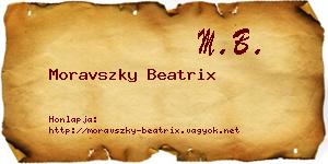 Moravszky Beatrix névjegykártya